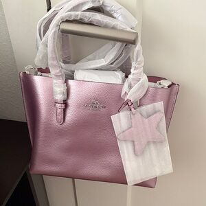 Coach Metallic Pink Tote Bag